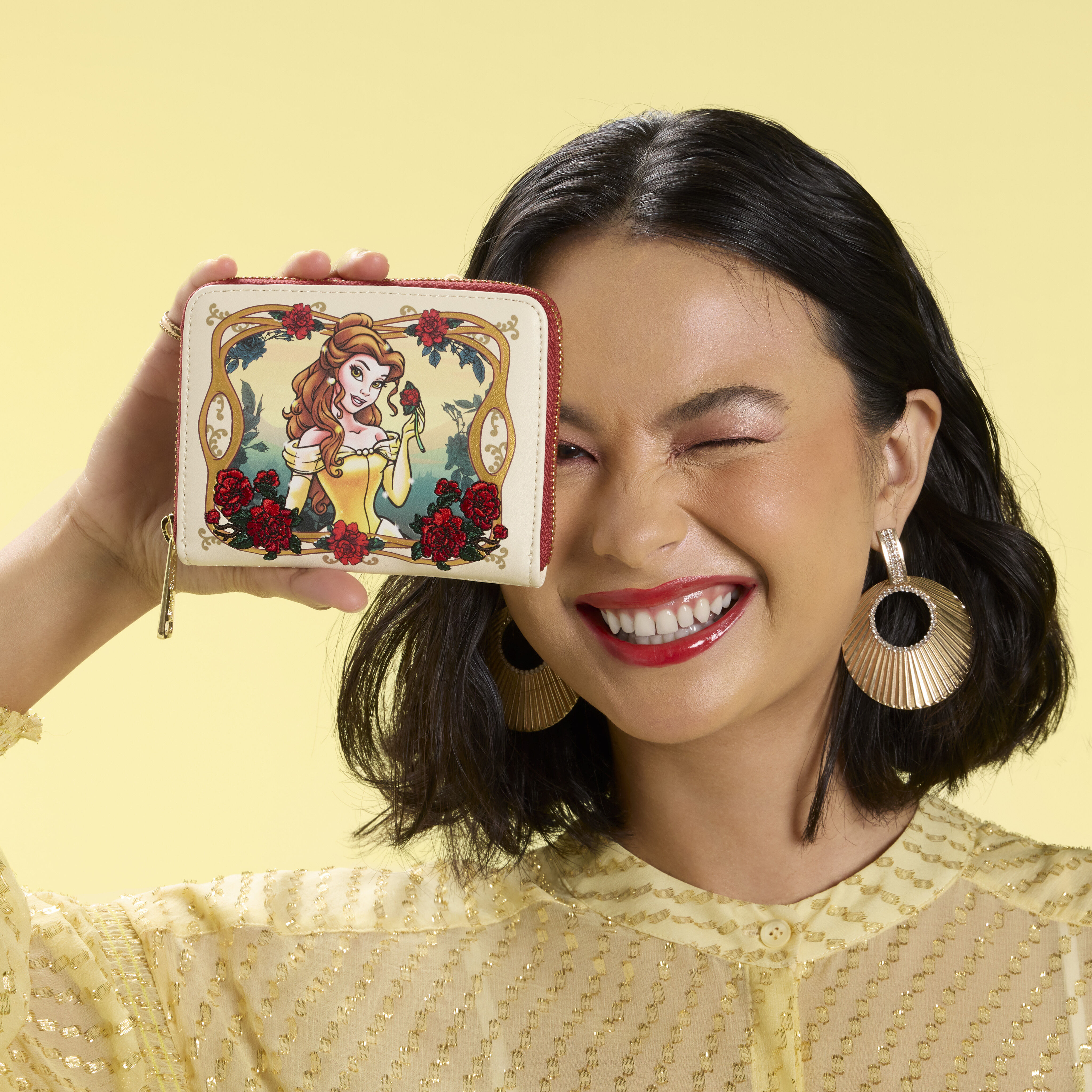Beauty and the Beast Exclusive Belle Floral Zip Around Wallet - Image 2