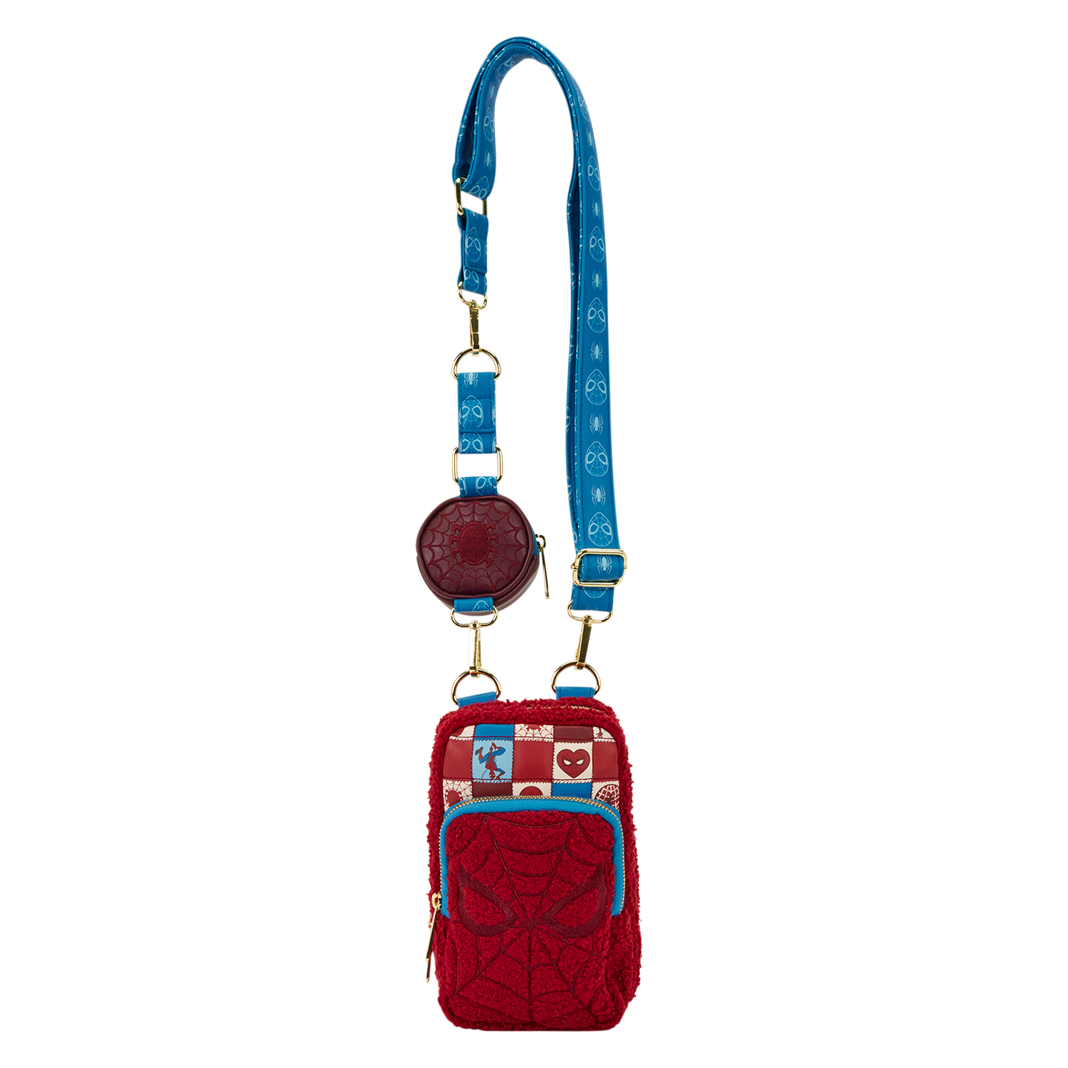 Spider-Man Sherpa Cell Phone Crossbody Bag with Coin Bag - Image 5