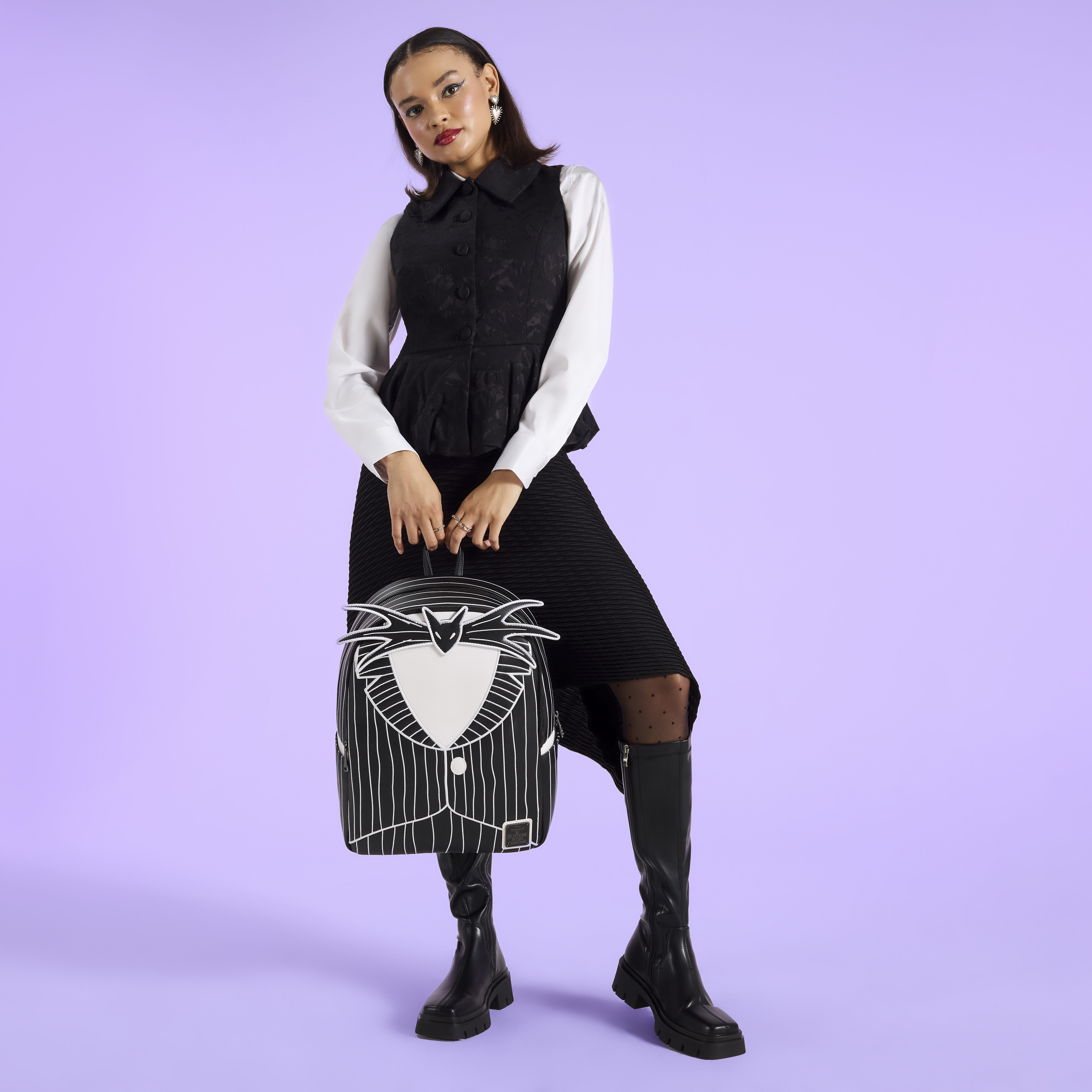 The Nightmare Before Christmas Jack Skellington Cosplay Full-Size Glow Backpack - Image 3