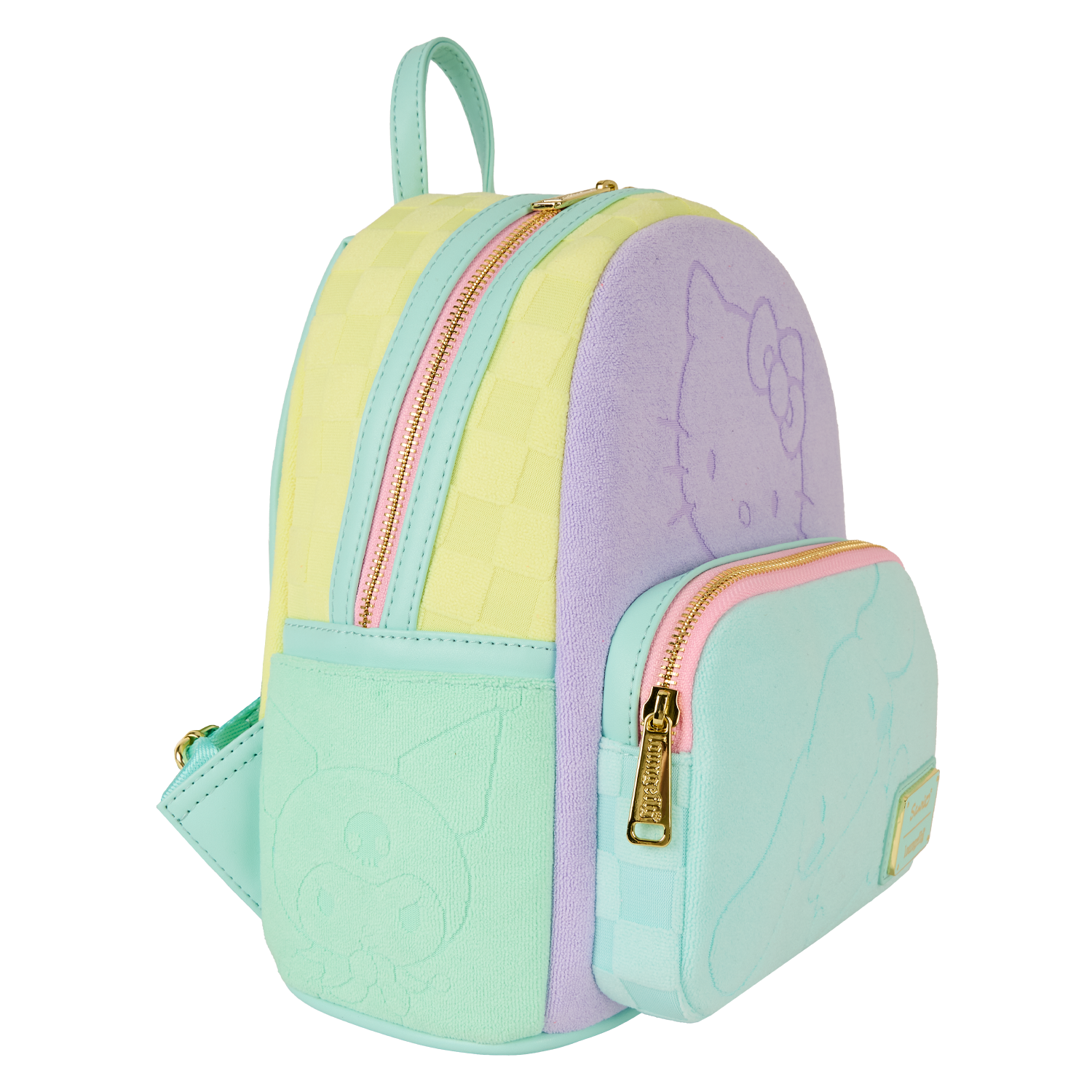 SDCC Limited Edition Hello Kitty & Friends Color Block Terry Cloth Mini Backpack - Image 4