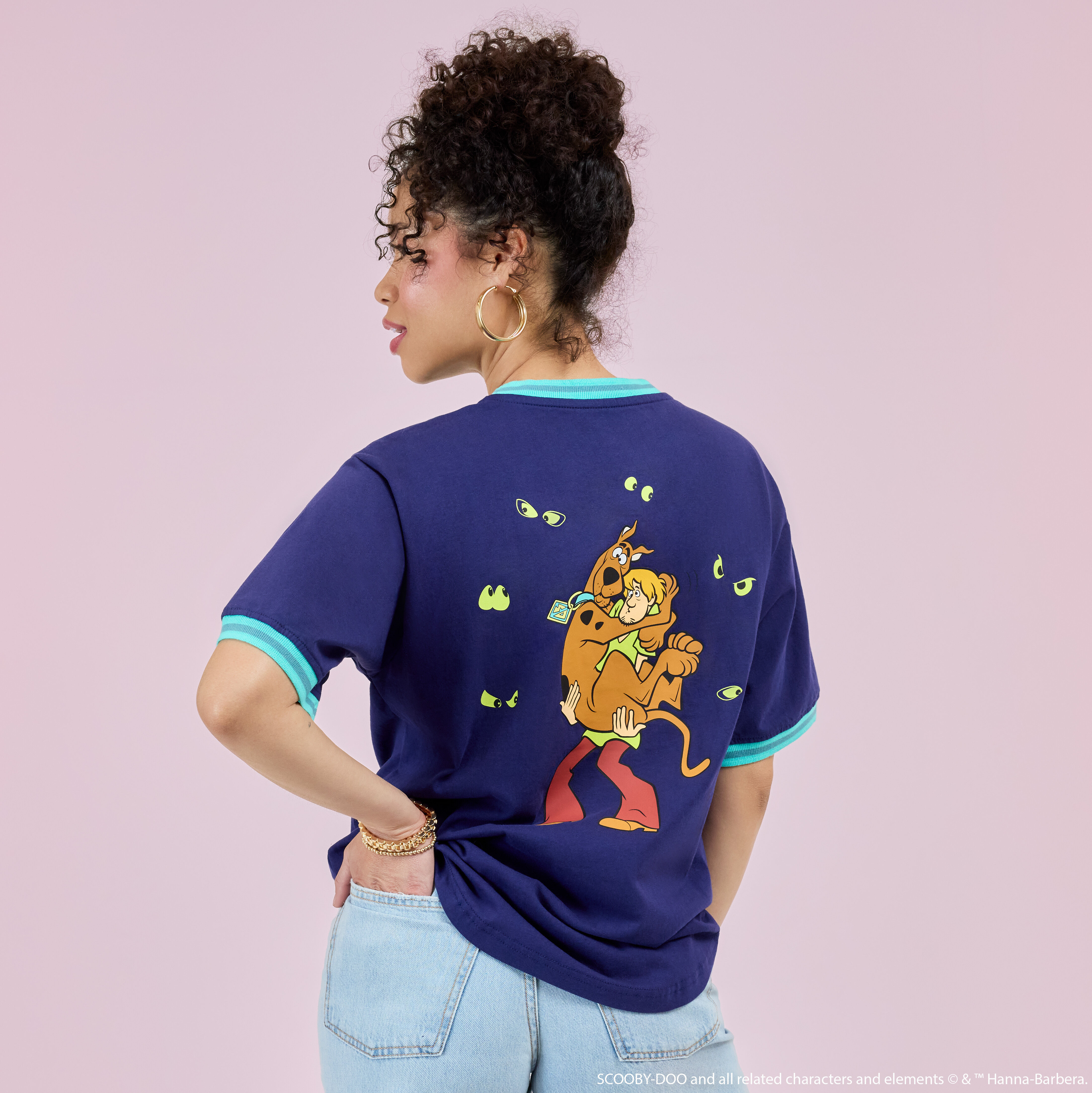 Scooby-Doo & Shaggy Glow Unisex Ringer Tee - Image 2